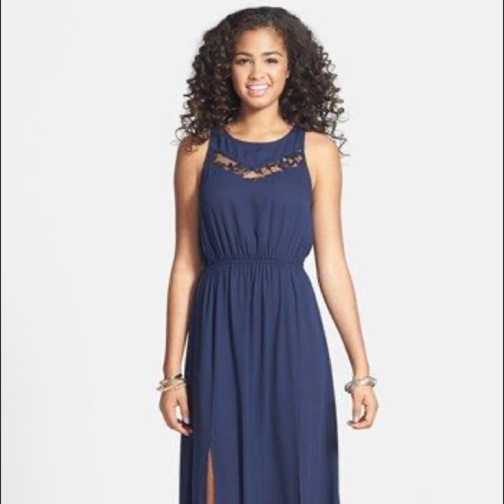 Soprano Lace Inset Maxi Dress